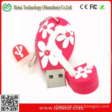 3D Customized Design PVC Slipper Shape USB Flash Drive with 4GB 8GB 16GB Memory